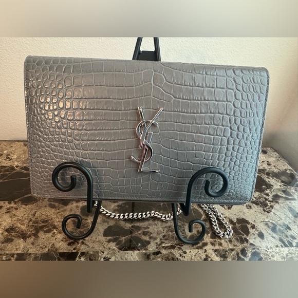 YSL Small Kate in Crocodile Embossed Leather - Picture 2 of 7